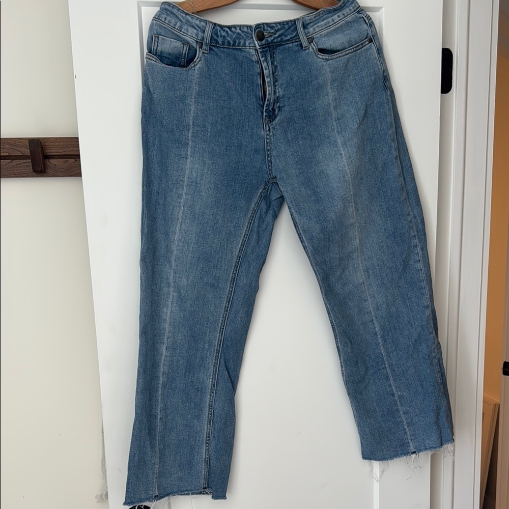 Lola Wide Leg Cropped Ankle Jeans
